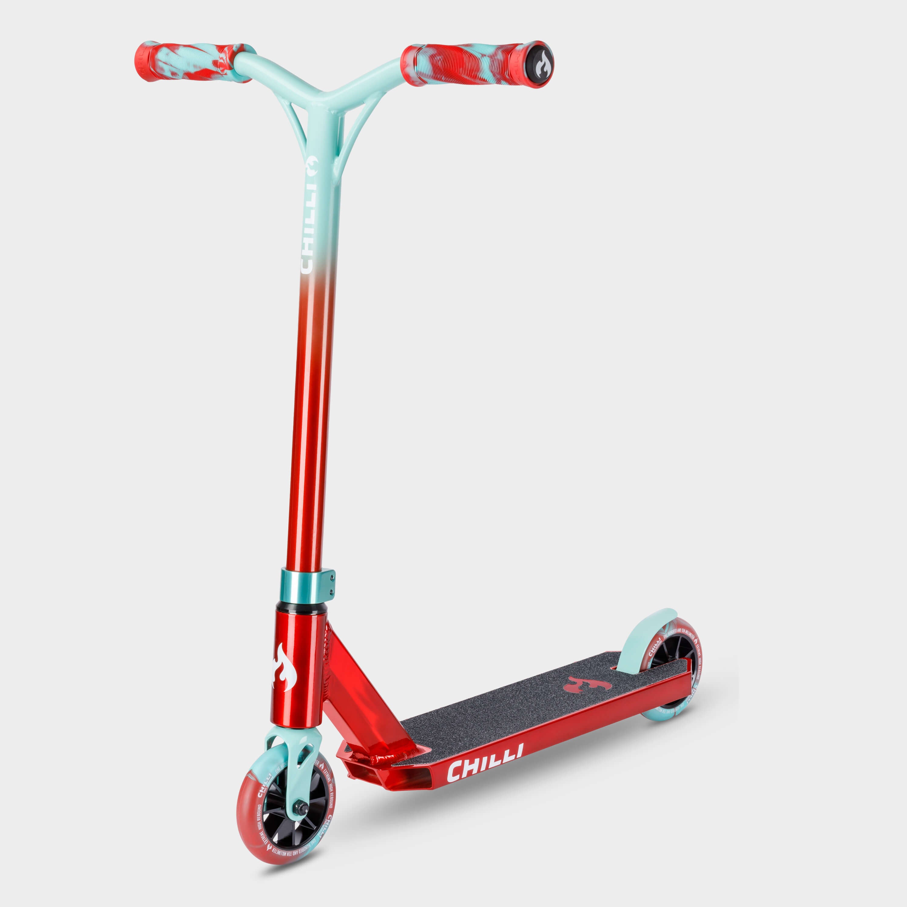 Chilli Base Jumpstart Stunt Scooter: Red/Teal Micro Scooters