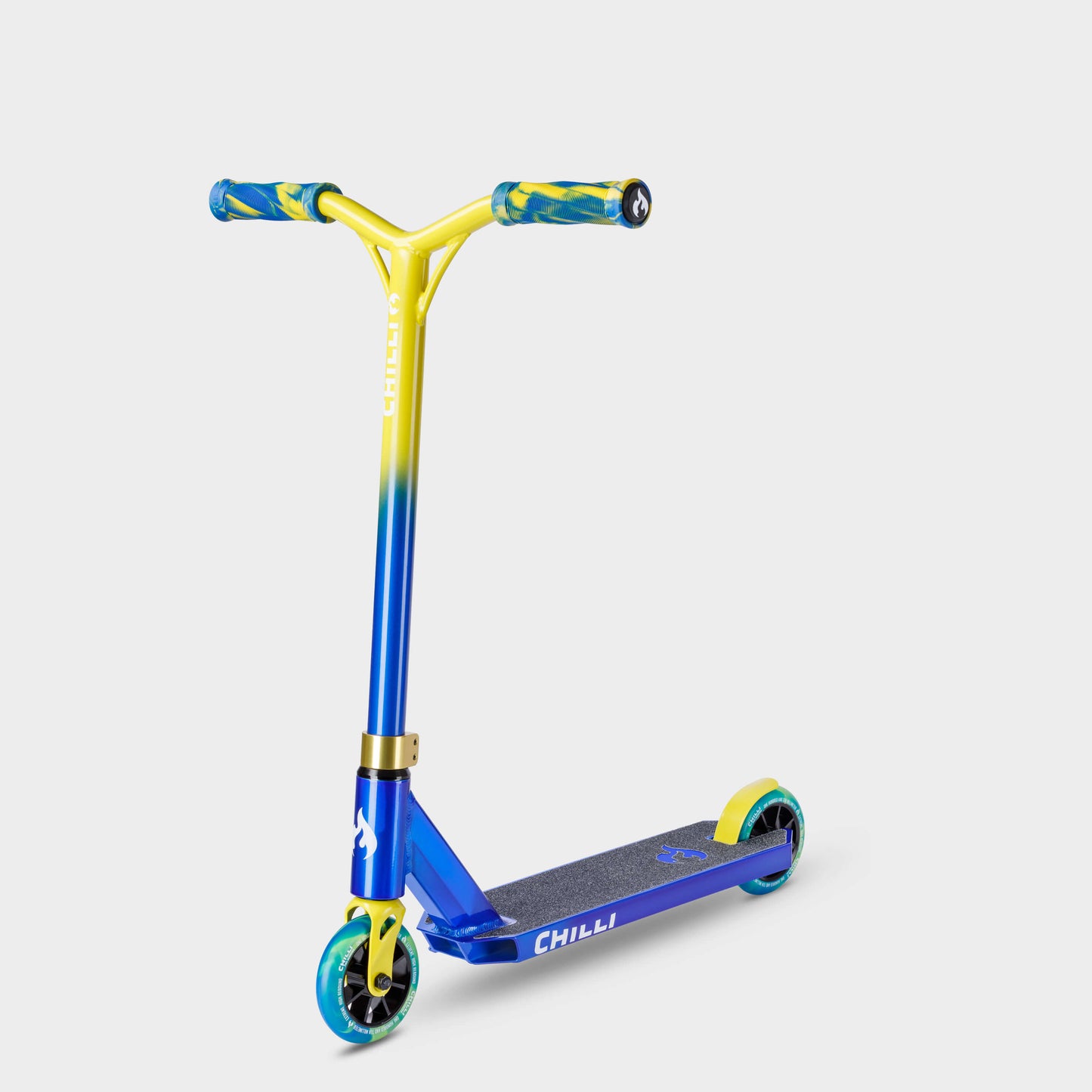 Base S Jumpstart Stunt Scooter: Blue/Yellow