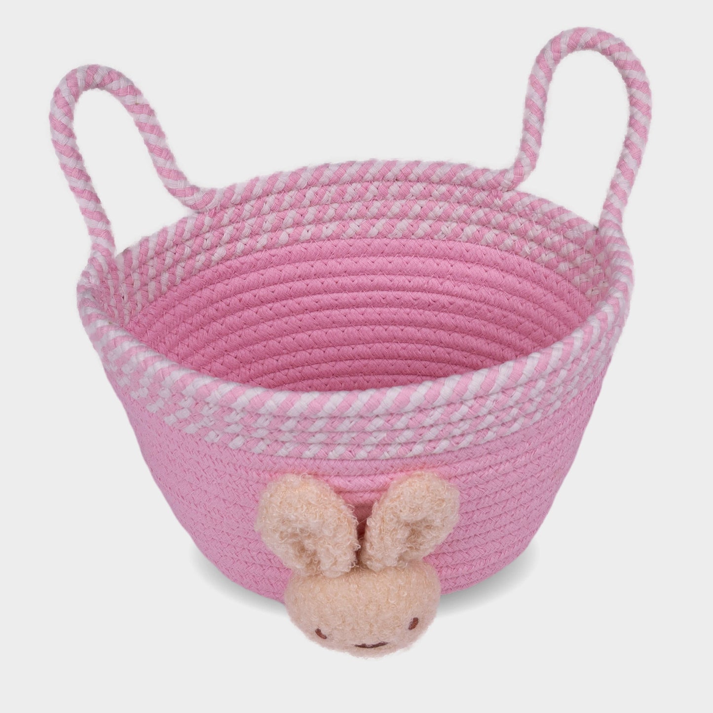 Micro Rope Basket: Pink Rabbit
