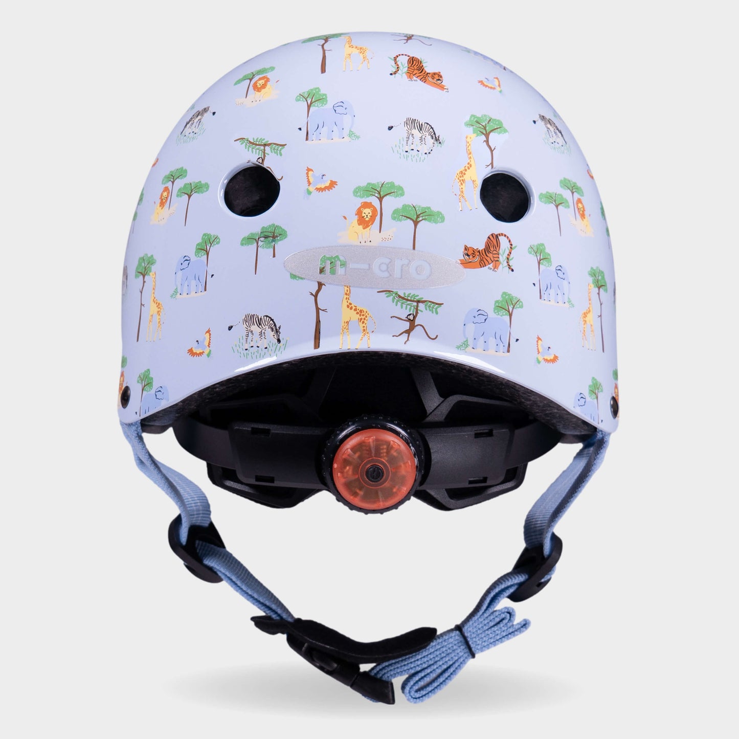 Printed Helmet For Bike and Scooters: Blue Safari