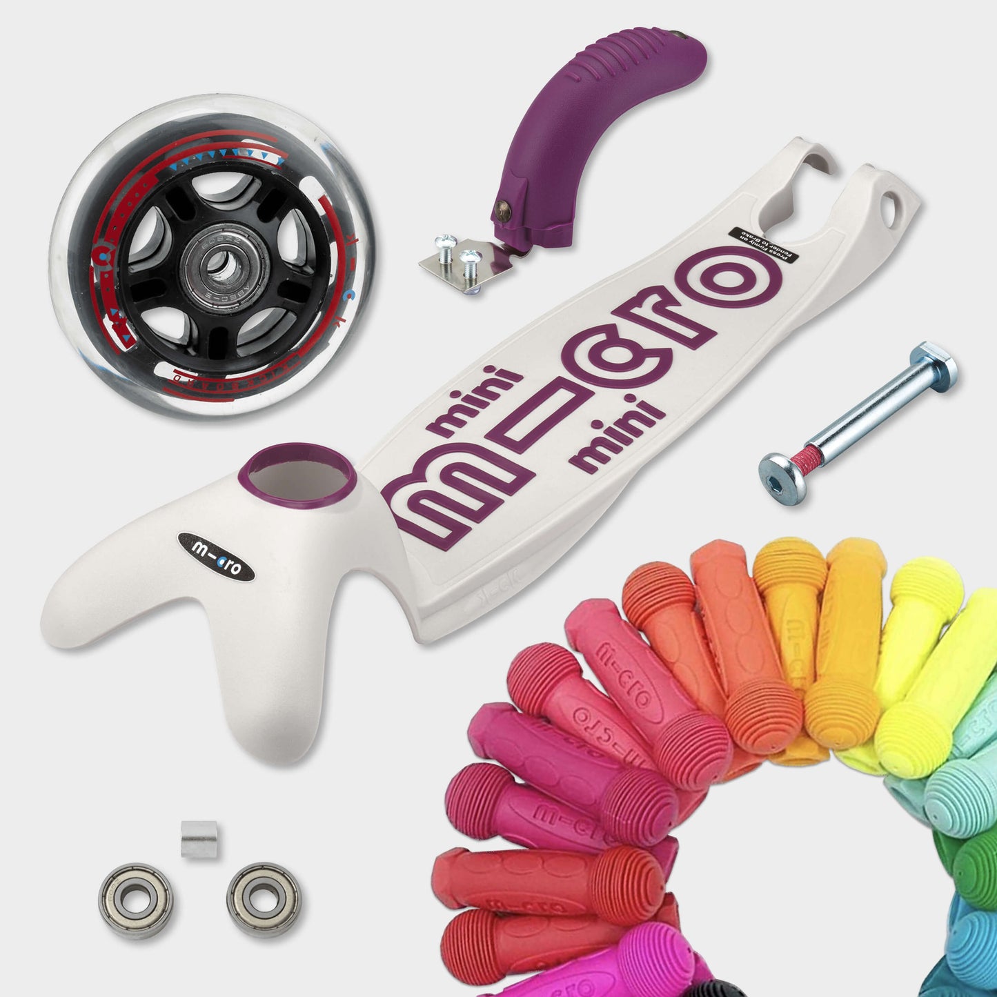 Mini Micro Foldable LED with Recycled Deck: Tulip Purple