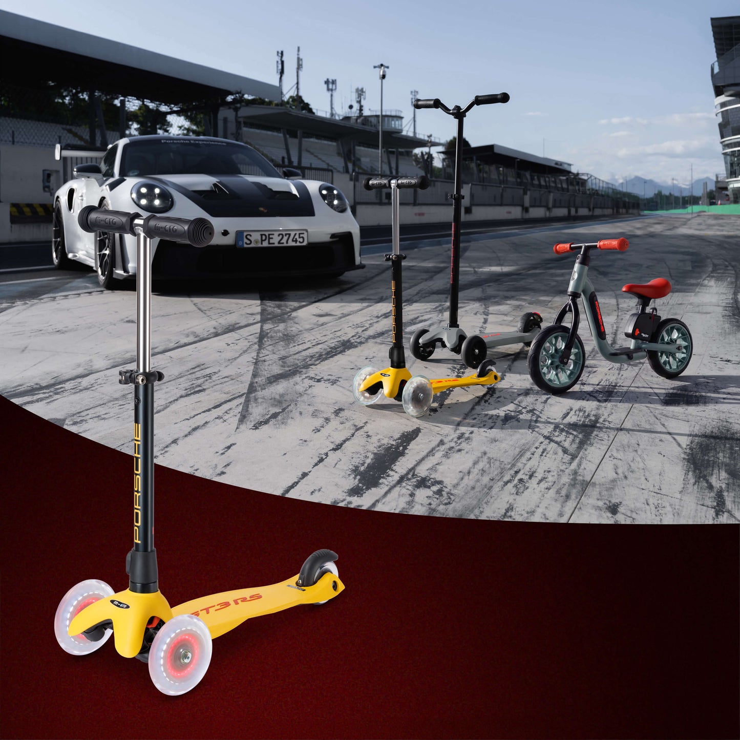 Mini Micro Deluxe LED Porsche Edition: Speed Yellow