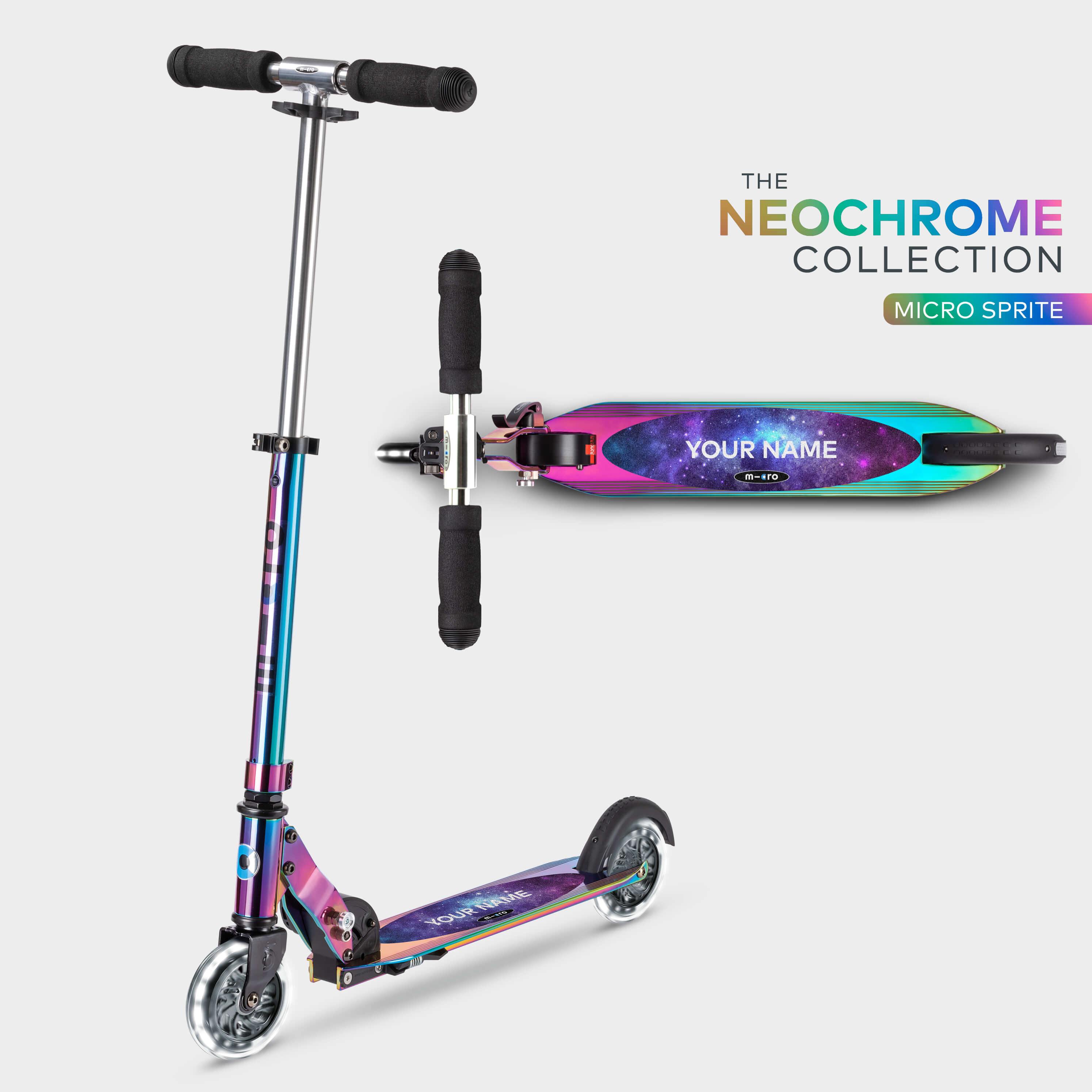 Customisable Micro Sprite Classic LED Neochrome | Micro Scooters