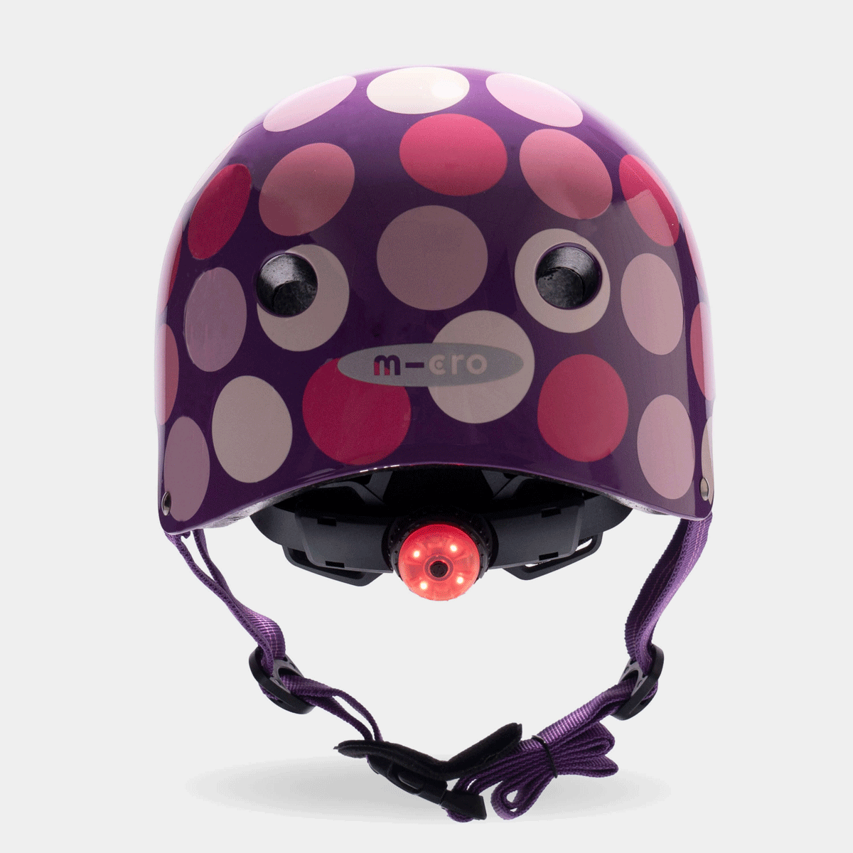 Printed Helmet for Bikes and Scooters: Purple Dot