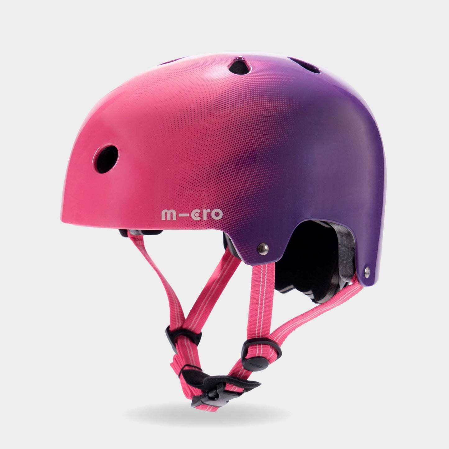 Printed Helmet for Bikes and Scooters: Ombre Purple/Pink