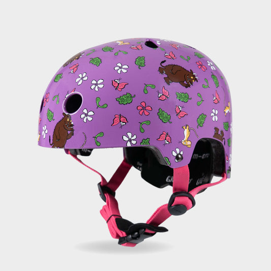 Printed Helmets for Bikes and Scooters: Gruffalo Purple