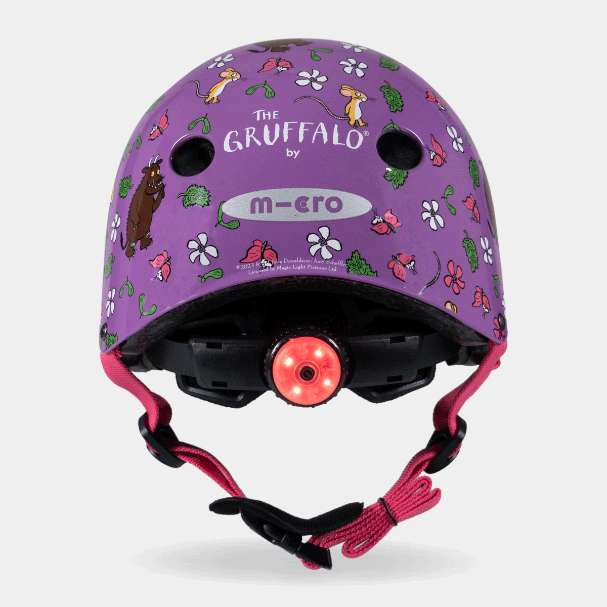 Printed Helmets for Bikes and Scooters: Gruffalo Purple