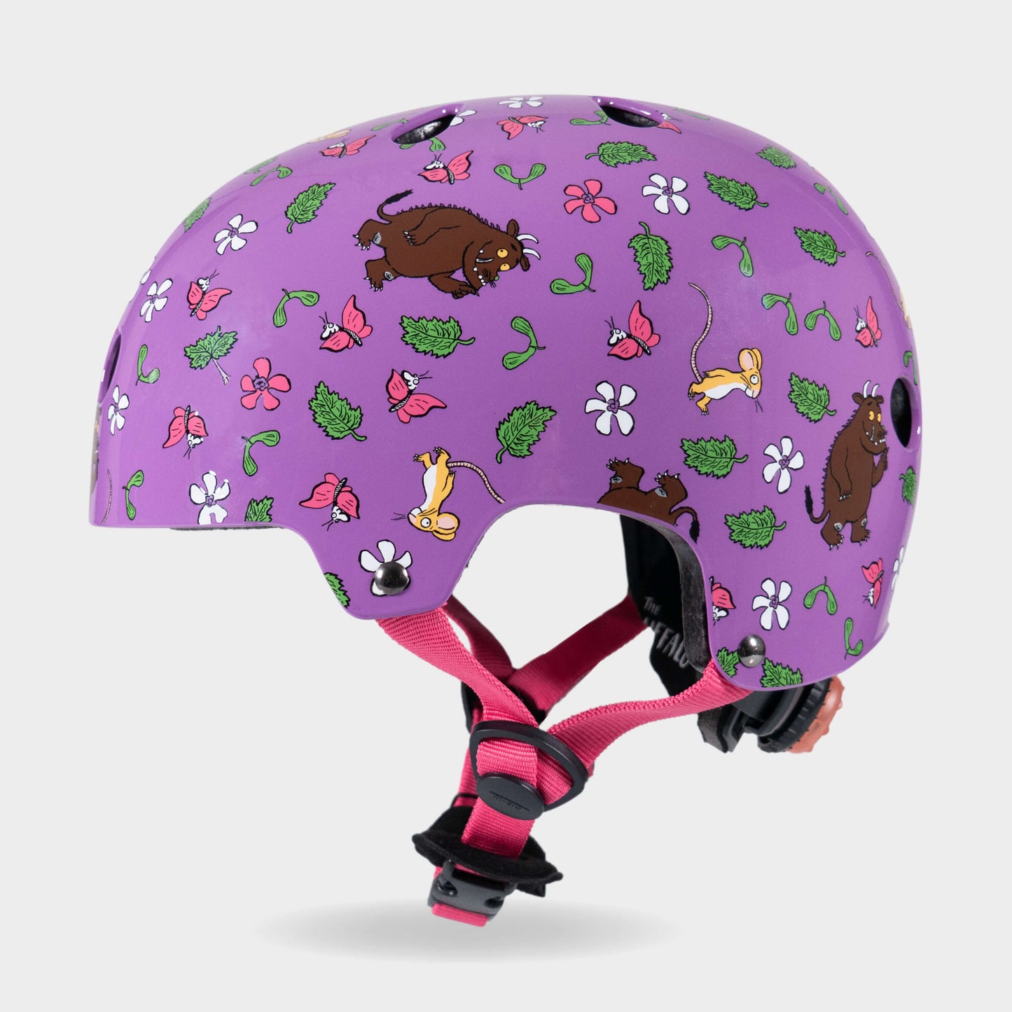 Printed Helmets for Bikes and Scooters: Gruffalo Purple