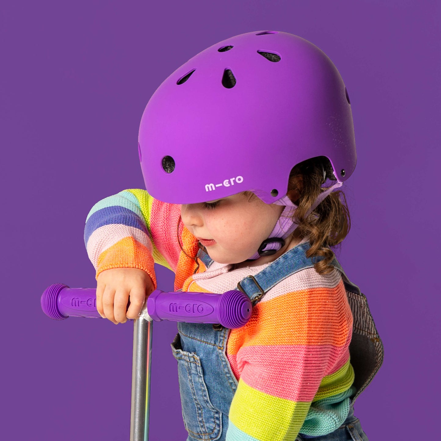 Plain Helmet for Bike and Scooters: Purple