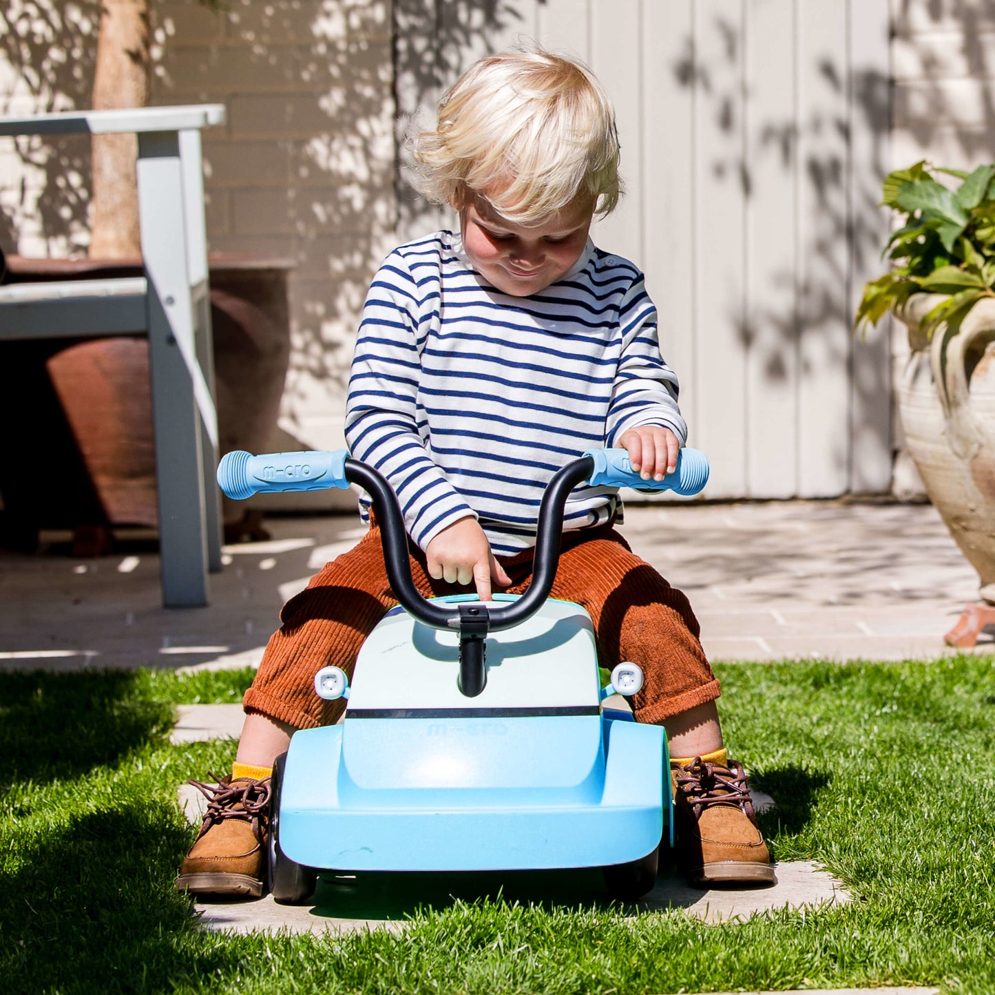 Mini Microlino Ride-On Car-: Blue