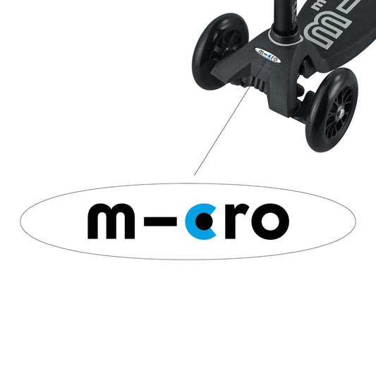 Mini Micro Logo Sticker: Black