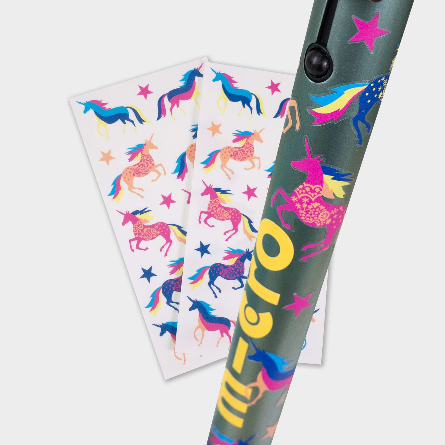 Scooter, Bike and Accessory Stickers Pack of 34 Stickers: Unicorn