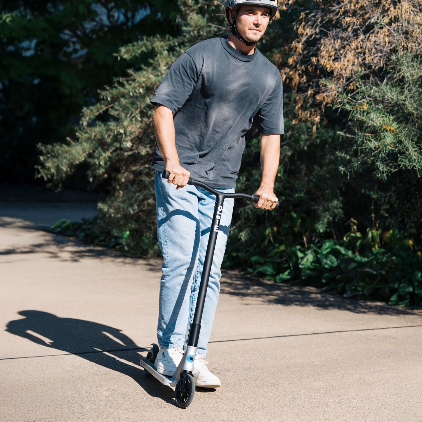 Micro Trooper Adult Tricks Scooter: Silver