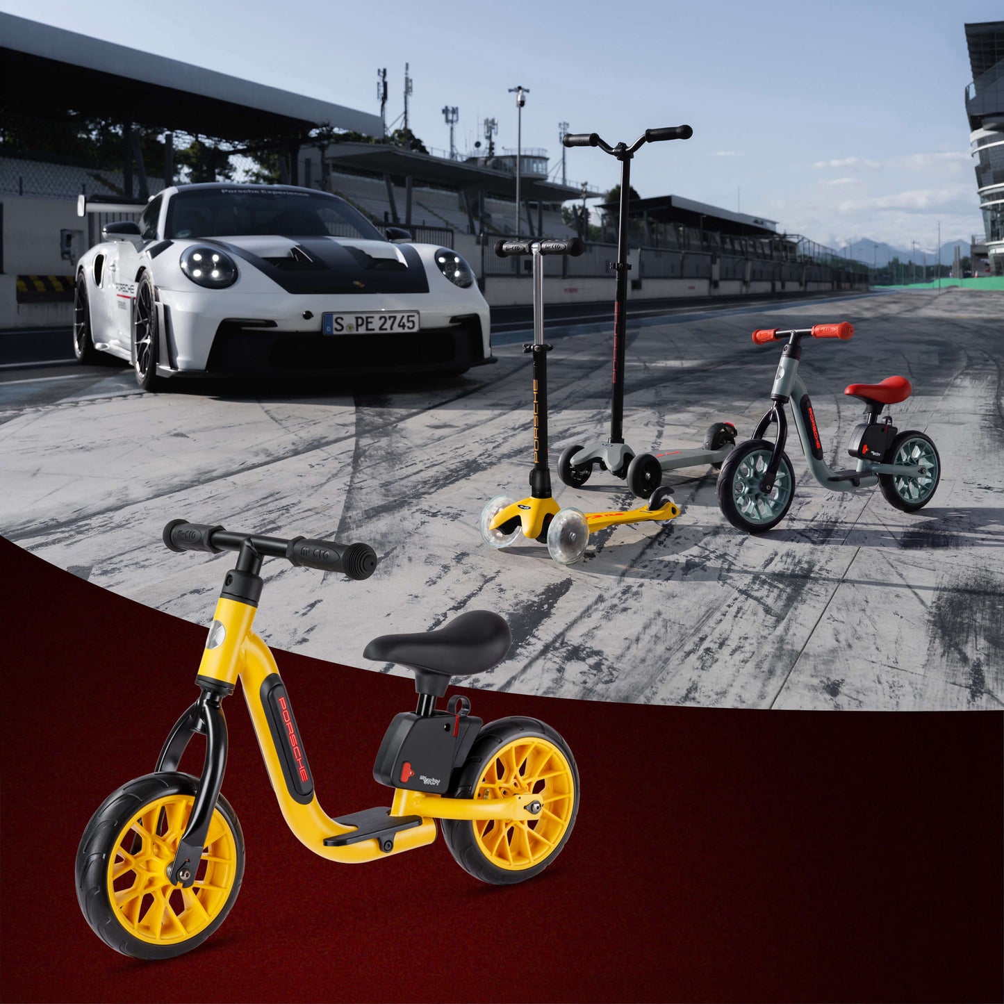 Micro Smart Balance Bike Porsche Edition: Speed Yellow