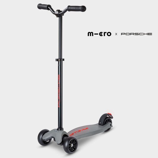 Micro Kickboard Deluxe LED Porsche Edition: Metallic Stone Grey