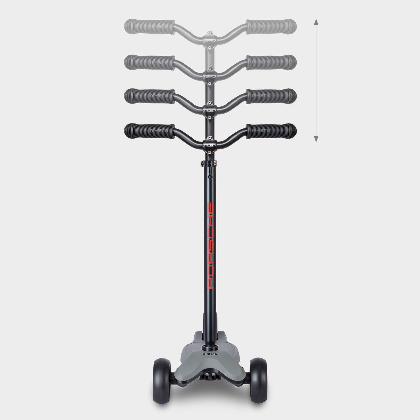 Micro Kickboard Deluxe LED Porsche Edition: Metallic Stone Grey