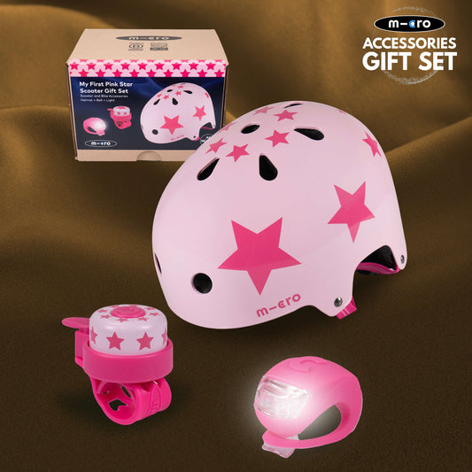 Helmet, Patterned Bell and Light: Pink Star