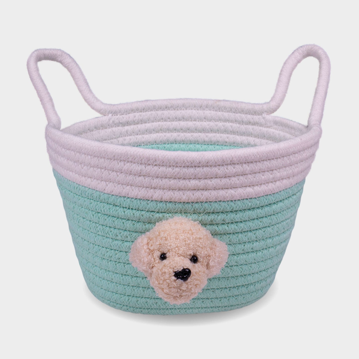 Micro Rope Basket: Mint Dog