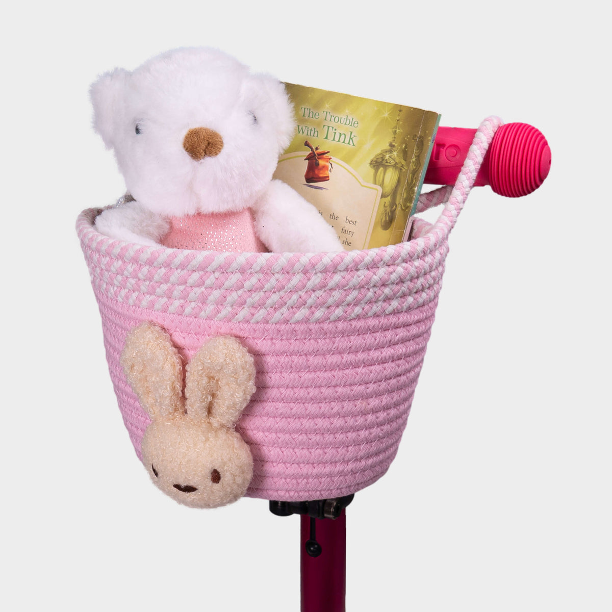 Micro Rope Basket: Pink Rabbit