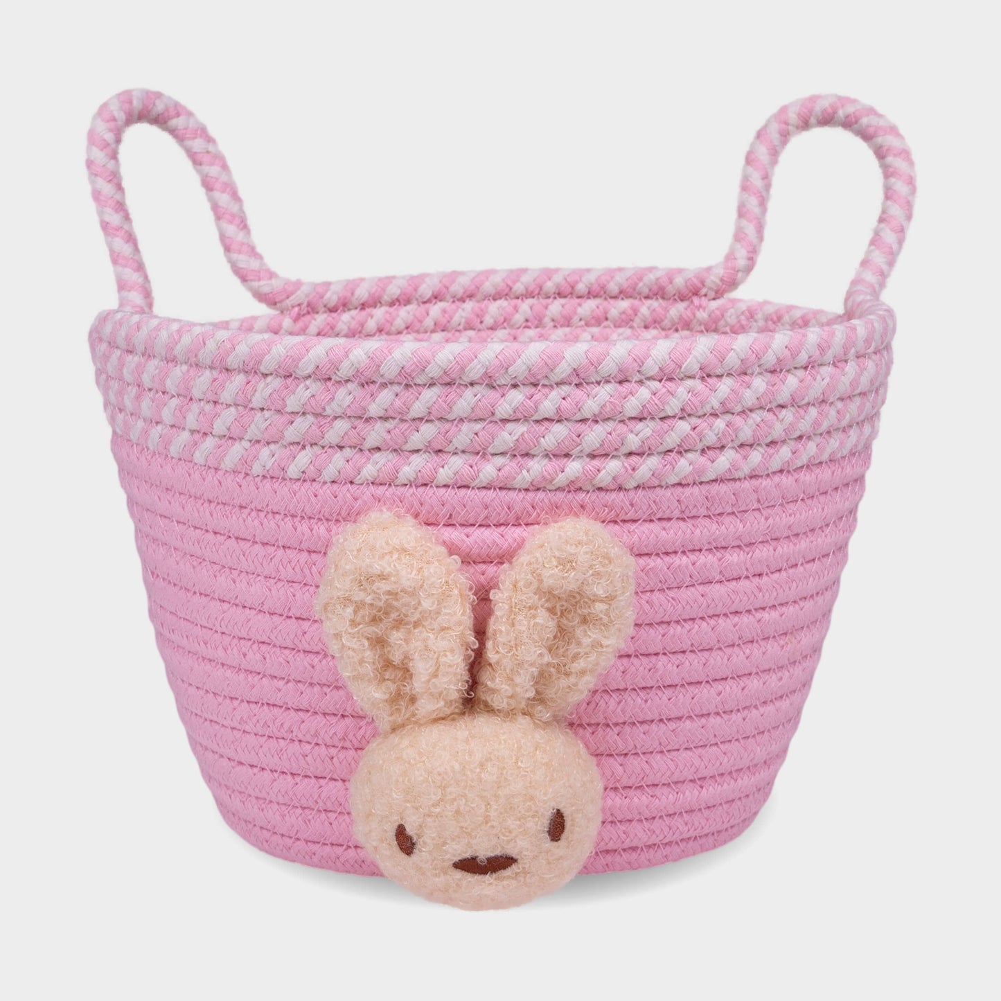 Micro Rope Basket: Pink Rabbit