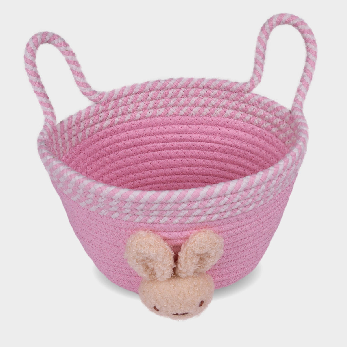 Micro Rope Basket: Pink Rabbit