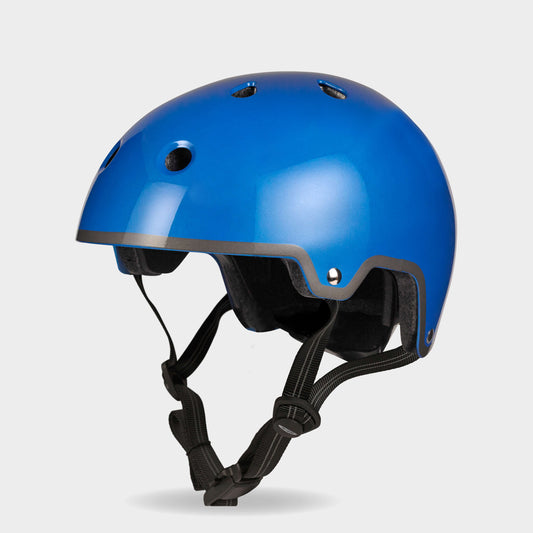 Plain Helmet For Bikes and Scooters: Metallic Blue