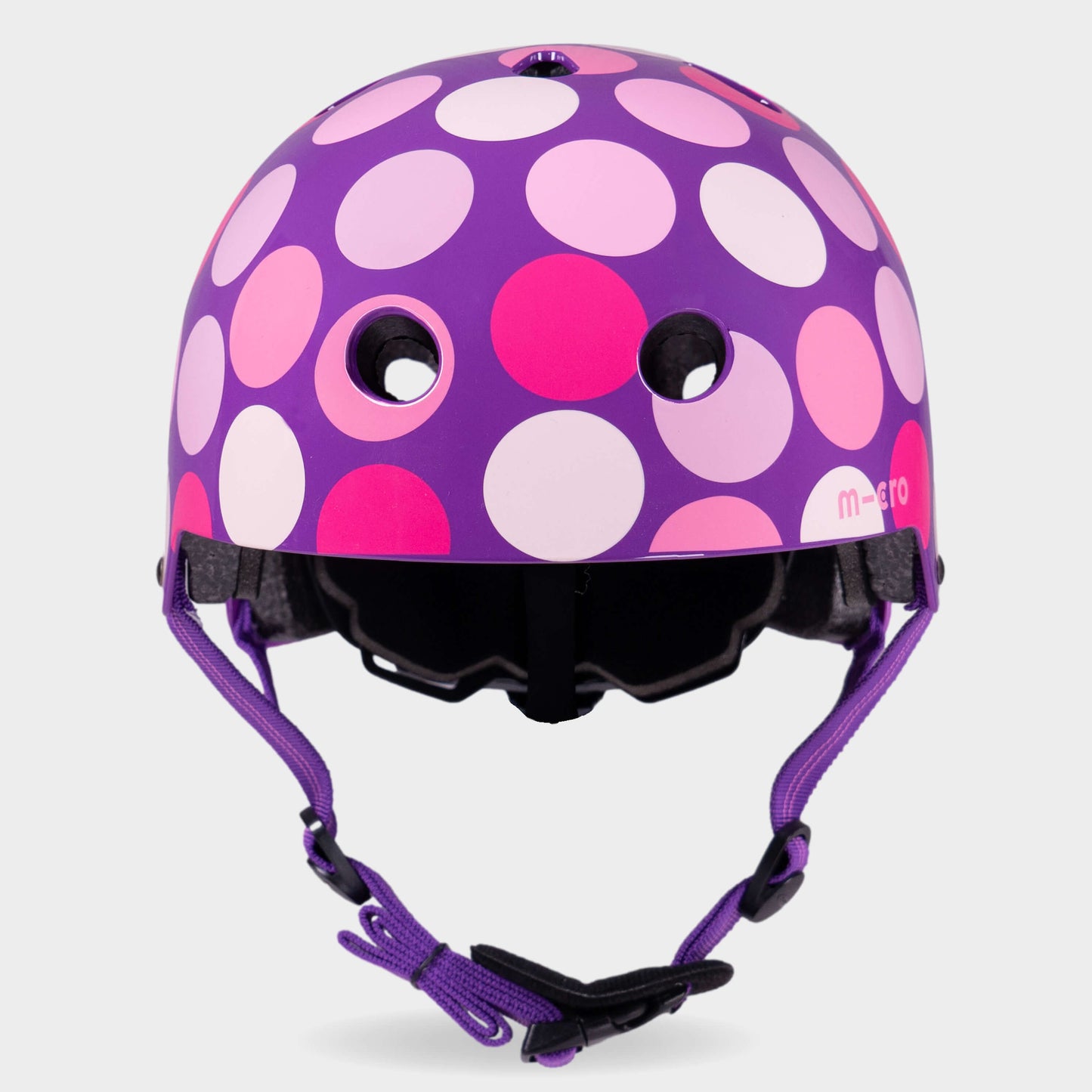 Printed Helmet for Bikes and Scooters: Purple Dot