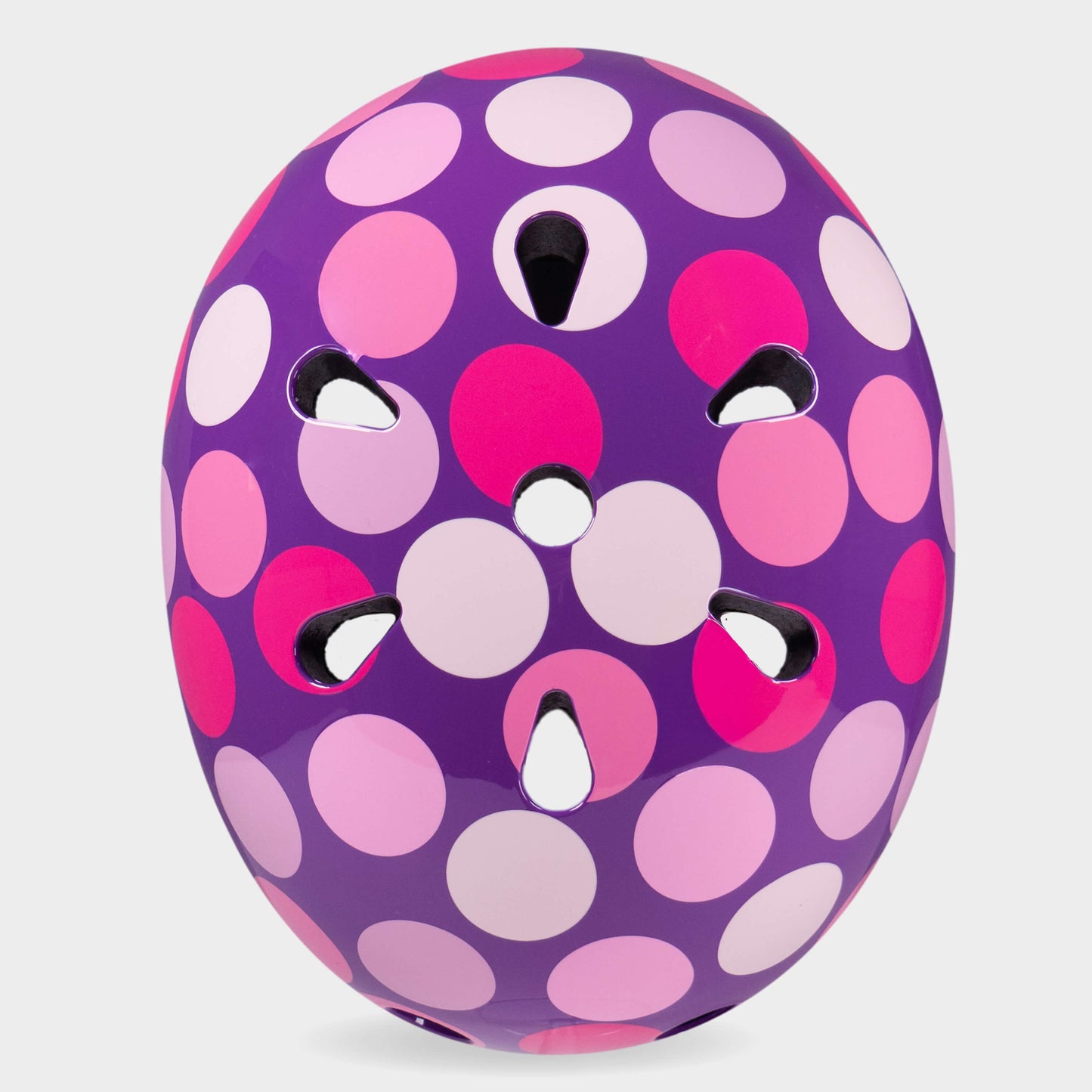 Printed Helmet for Bikes and Scooters: Purple Dot