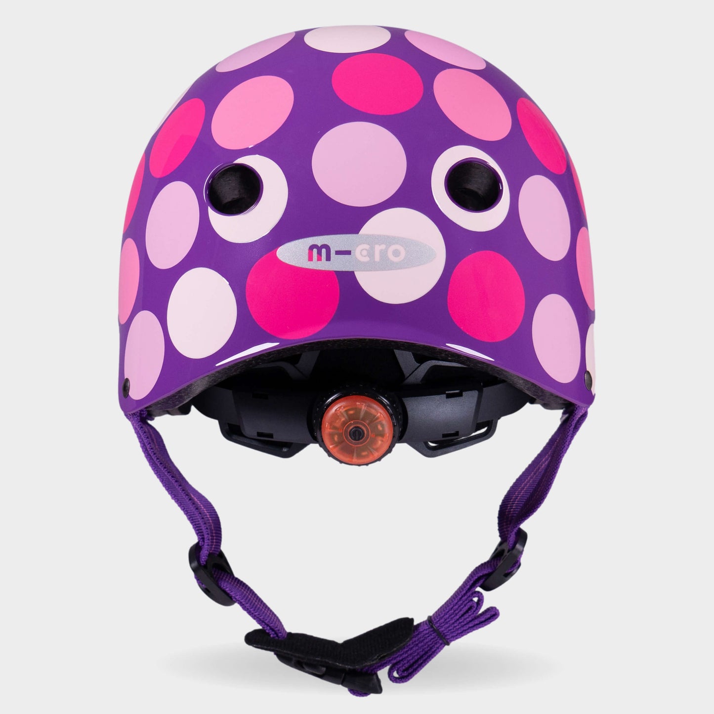 Printed Helmet for Bikes and Scooters: Purple Dot