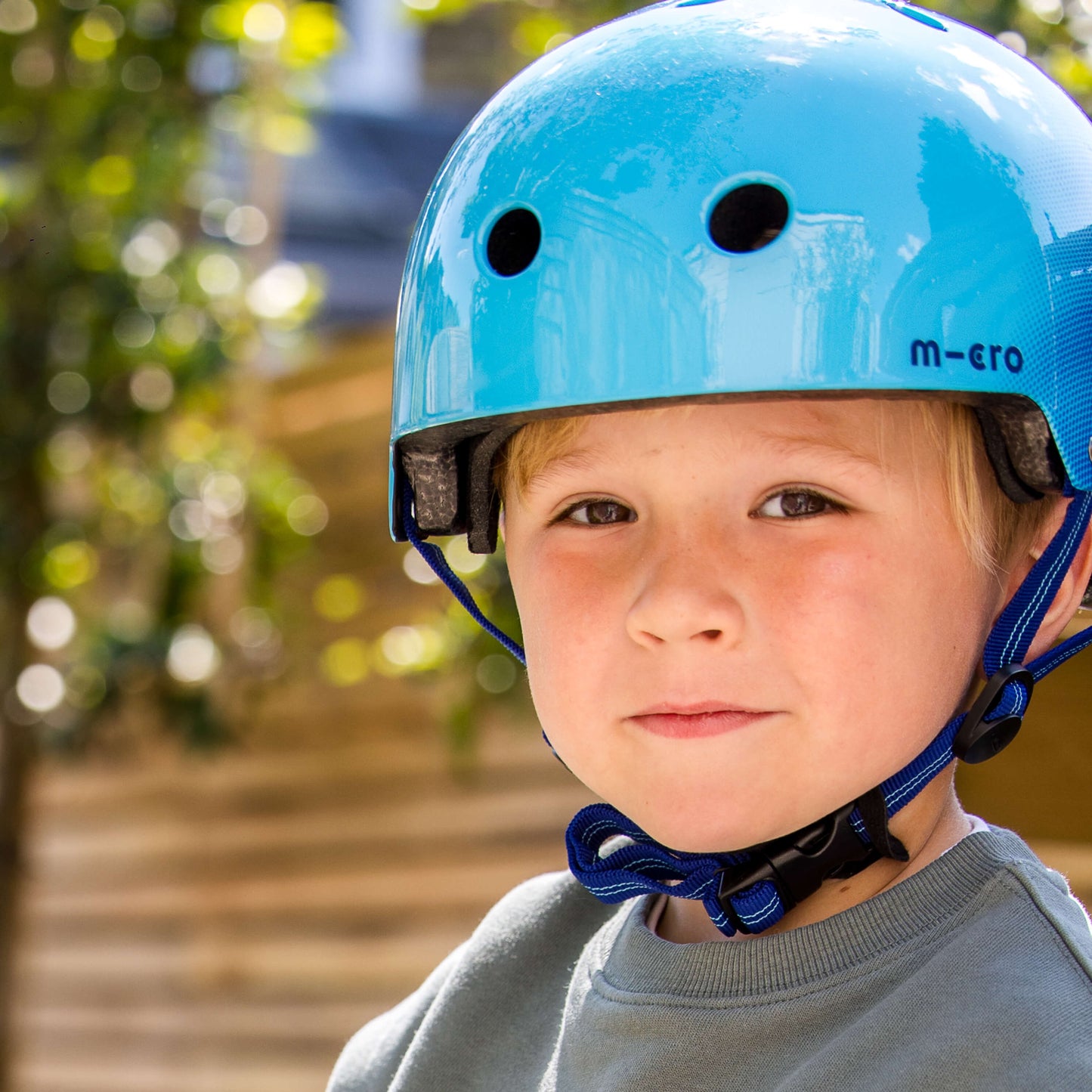 Printed Helmet for Bike and Scooters: Ombre Blue