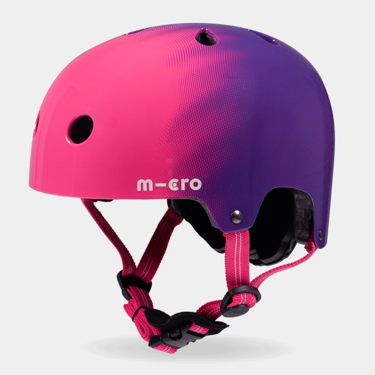 Printed Helmet for Bikes and Scooters: Ombre Purple/Pink