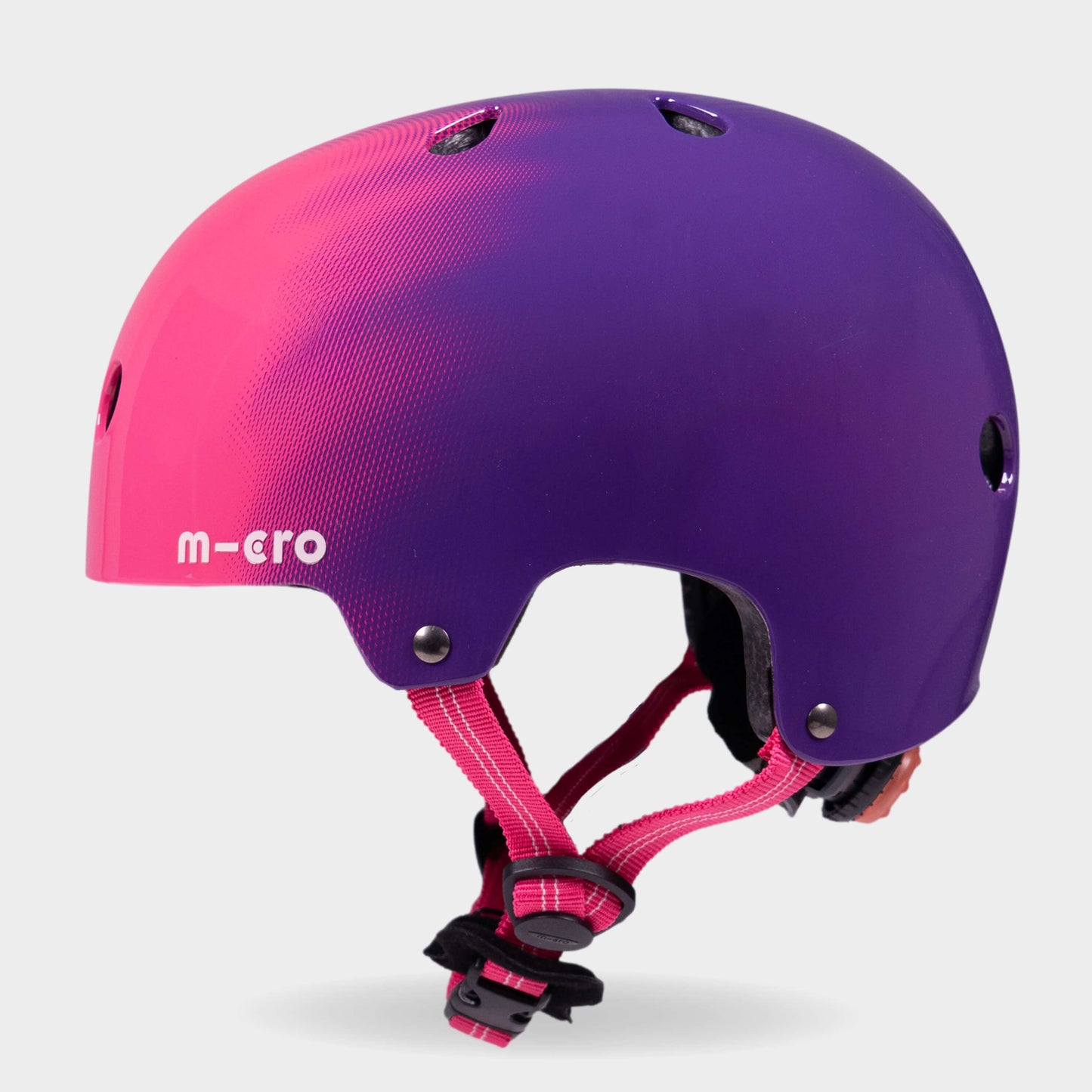 Printed Helmet for Bikes and Scooters: Ombre Purple/Pink