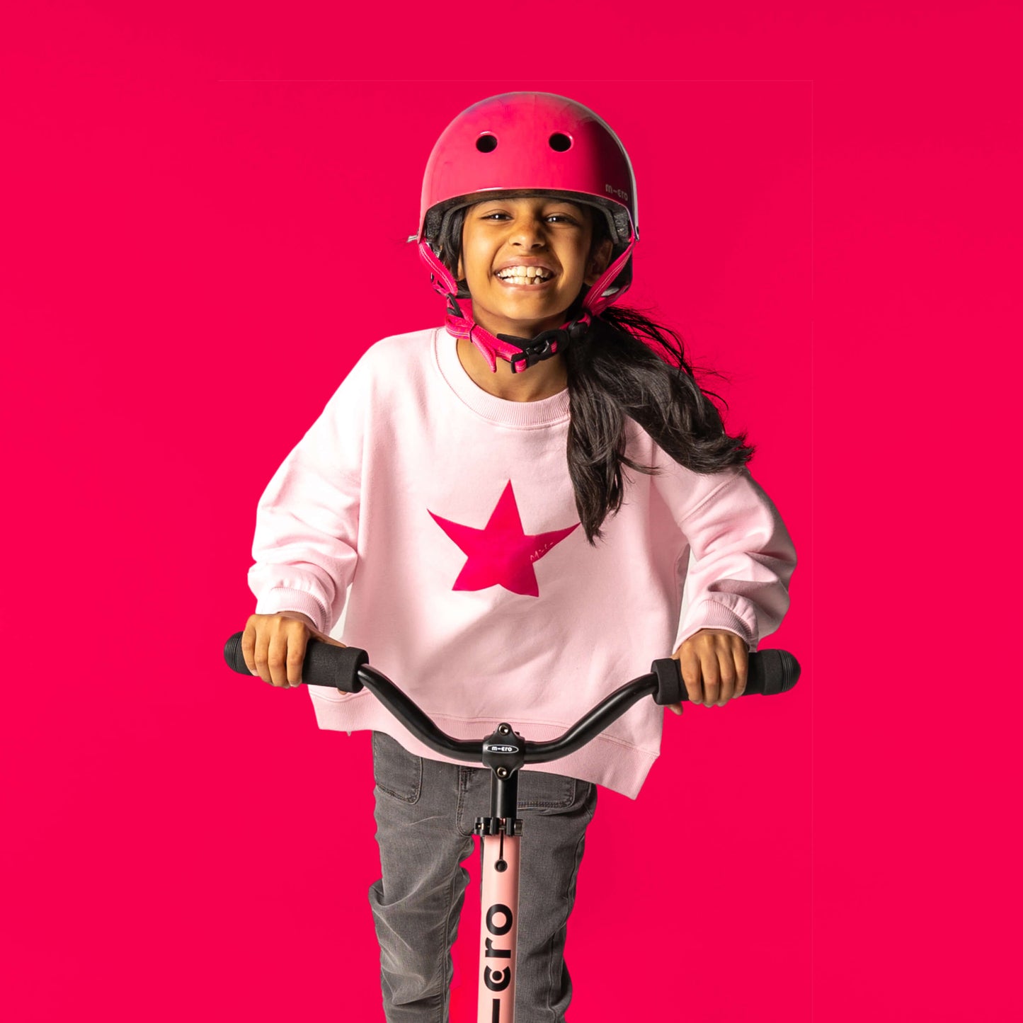 Printed Helmet for Bikes and Scooters: Ombre Purple/Pink