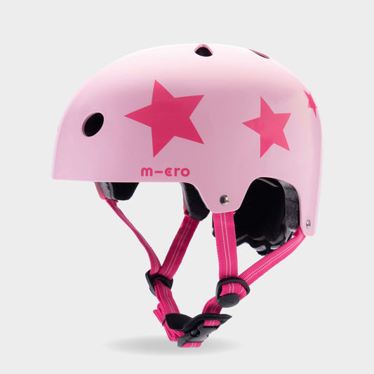 Printed Helmet for Bikes and Scooters: Star Pink