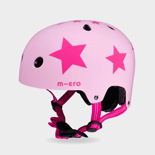 Printed Helmet for Bike and Scooters: Pink Star