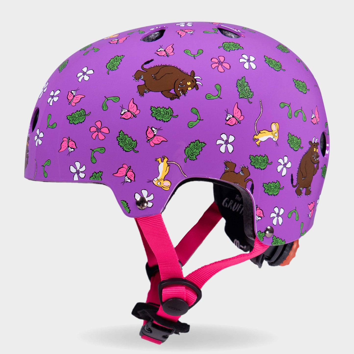 Printed Helmets for Bikes and Scooters: Gruffalo Purple