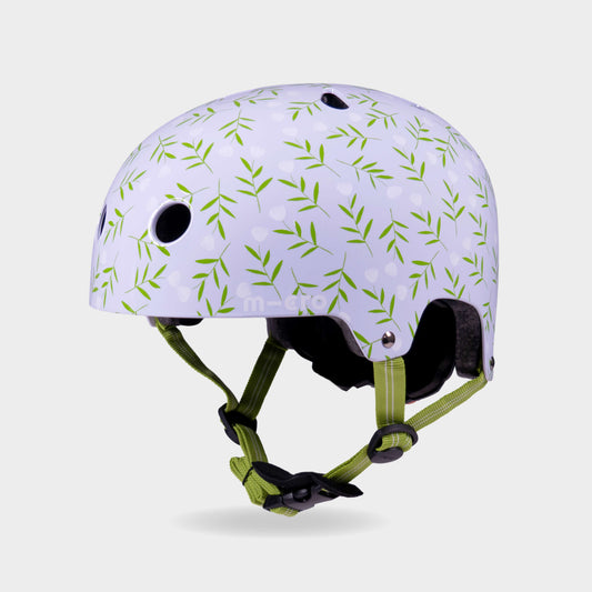 Printed Helmet For Bikes and Scooters: Blue Flower