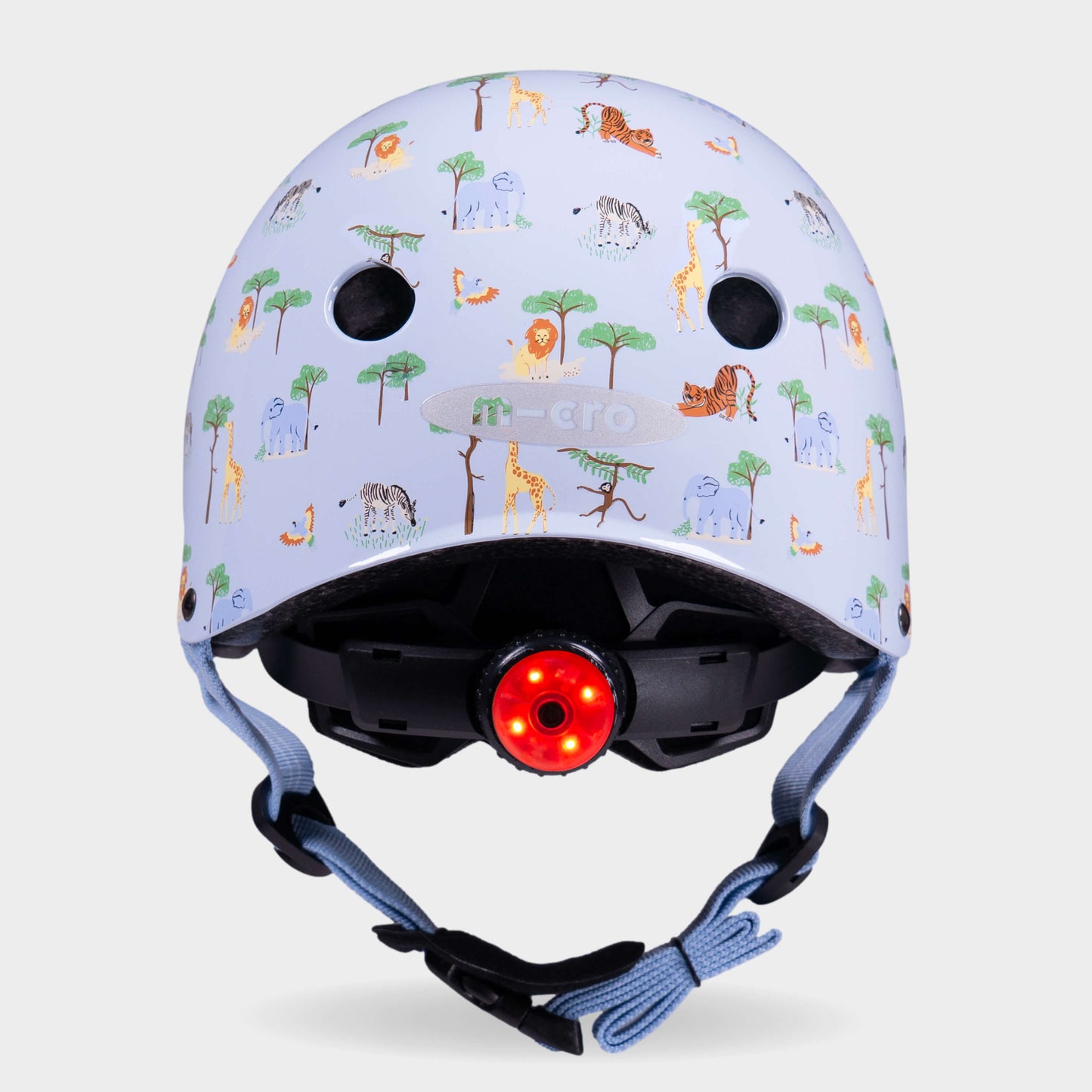 Printed Helmet For Bike and Scooters: Blue Safari