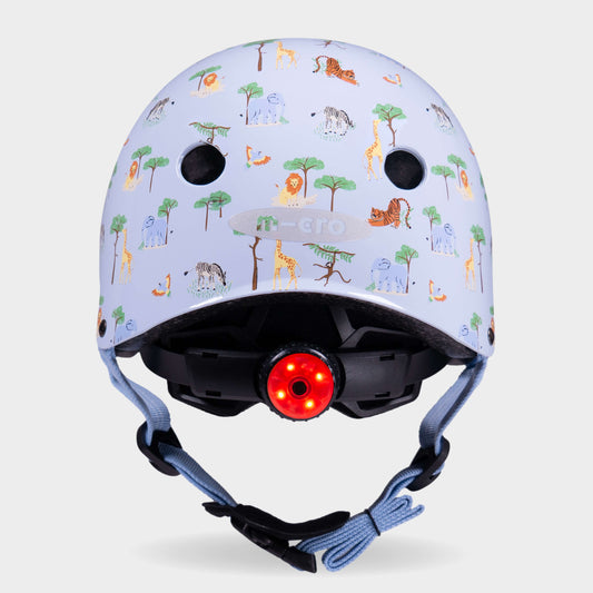Printed Helmet For Bike and Scooters: Blue Safari