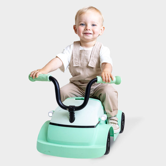 Mini Microlino Ride-On Car-: Mint Green