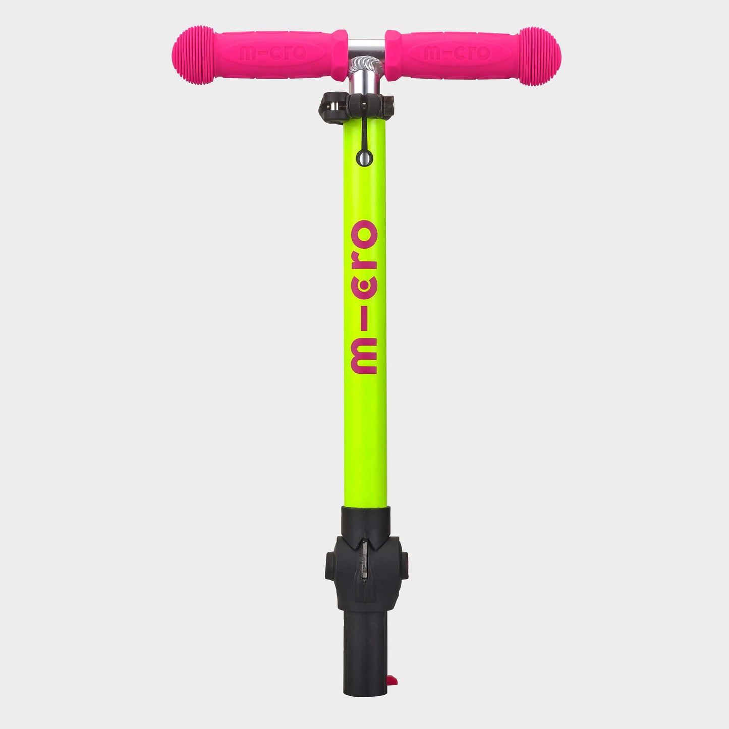 Mini Micro Foldable Handle Bar: Neon Yellow/Pink