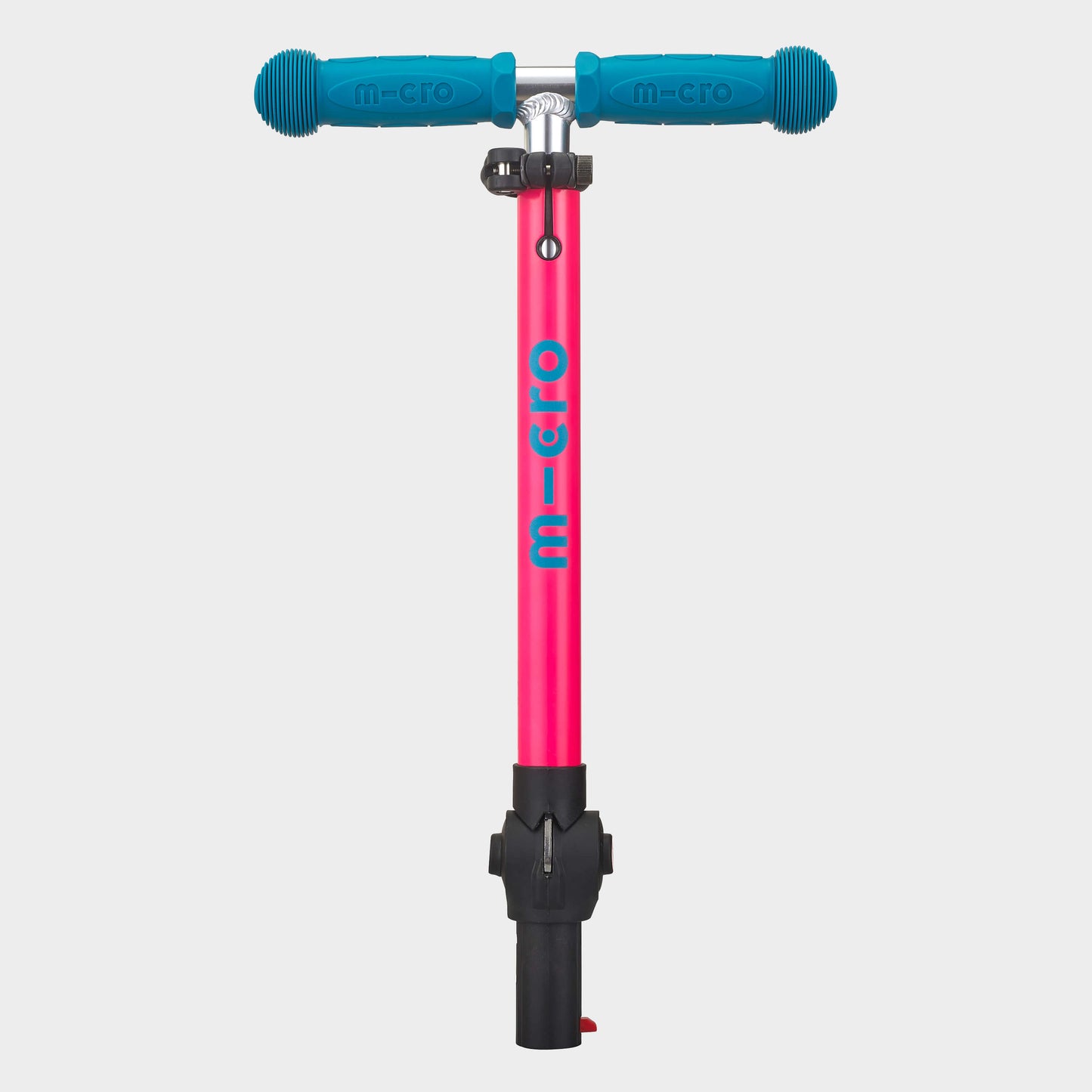Mini Micro Foldable Handle Bar: Neon Pink/Aqua
