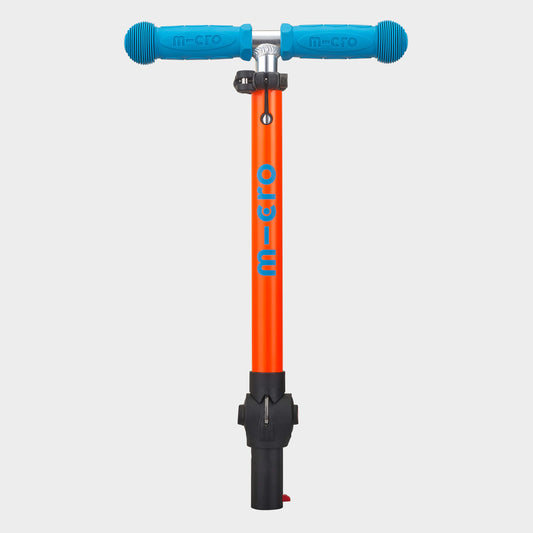 Mini Micro Foldable Handle Bar: Neon Orange/Aqua