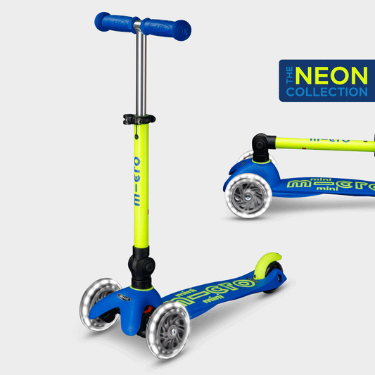 Mini Micro Foldable LED: Neon Yellow/Blue
