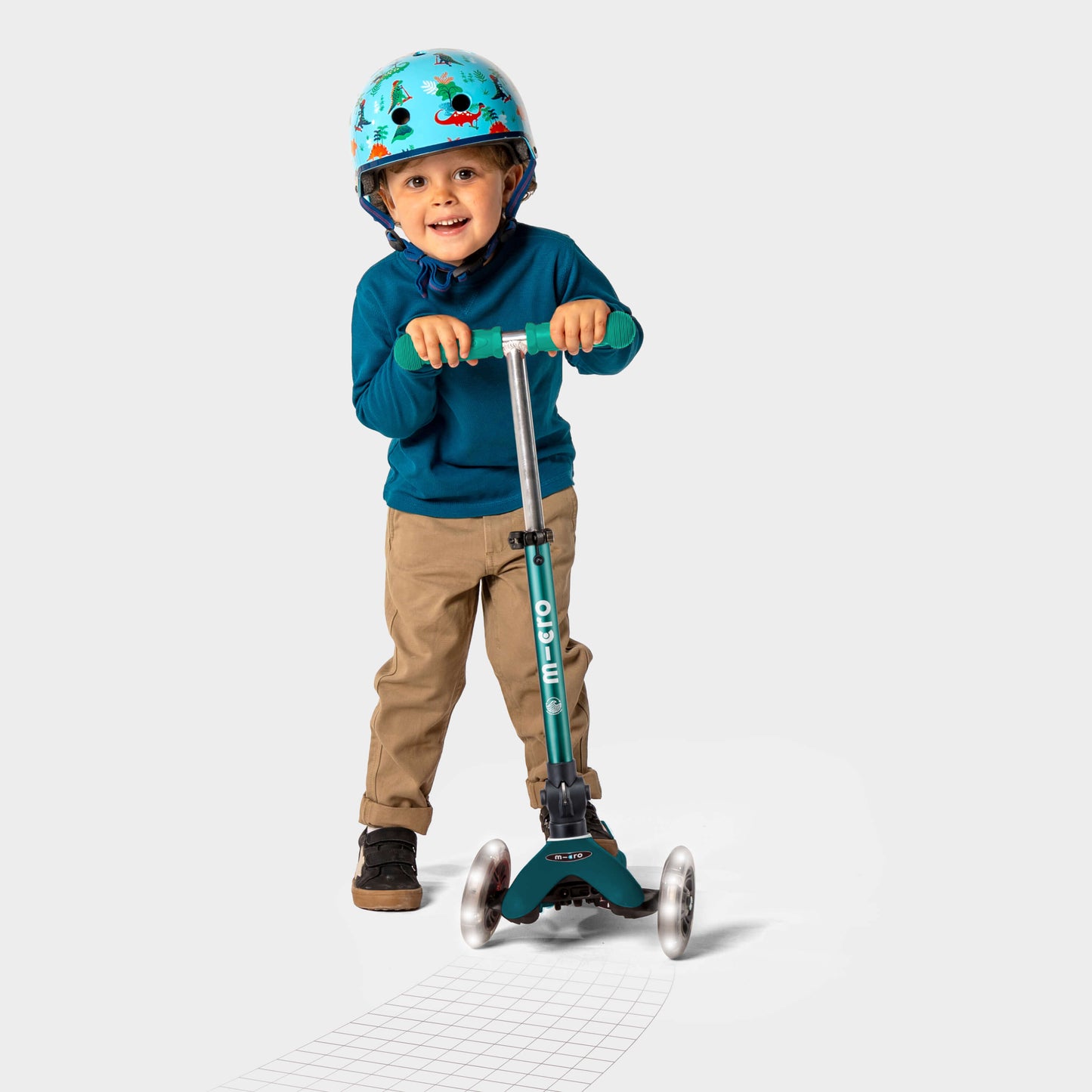 Mini Micro Foldable LED with Recycled Deck: Green