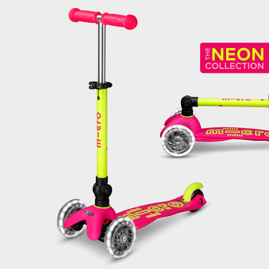 Mini Micro Foldable LED: Neon Yellow/Pink