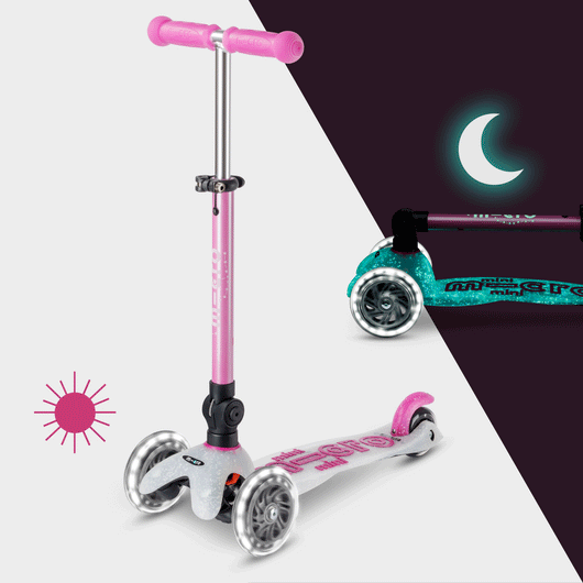 Mini Micro Foldable Orion LED Scooter: Pink