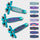 Signature Prints Mini Micro Foldable LED Scooter: Aqua