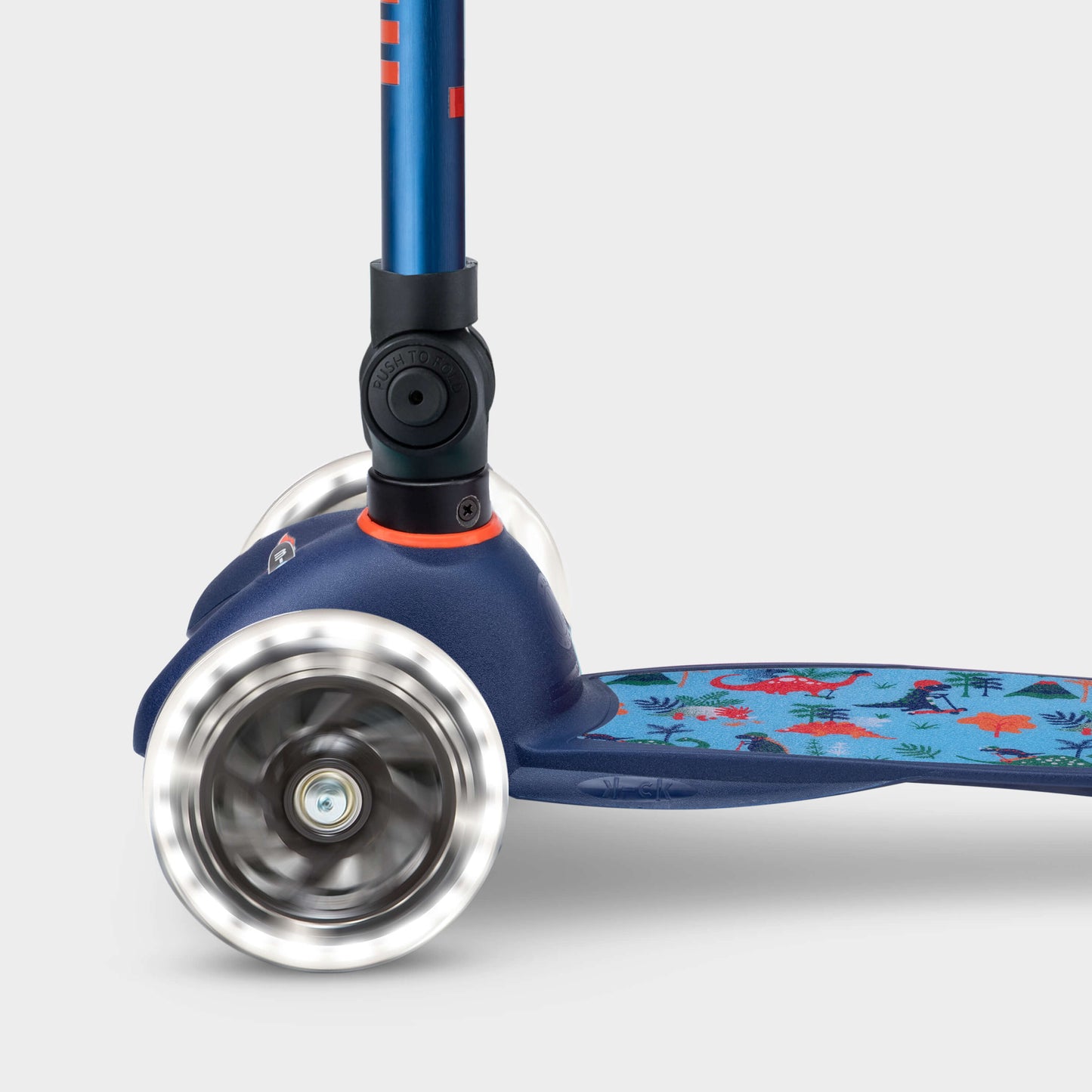 Signature Prints Mini Micro Foldable LED Scooter: Navy