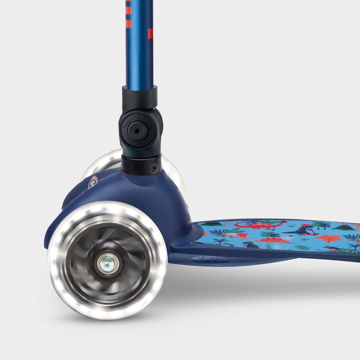 Signature Prints Mini Micro Foldable LED Scooter: Navy